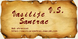 Vasilije Santrač vizit kartica